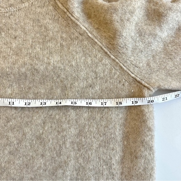 Banana Republic NWT Mock Neck Sweater Dress Heather Wheat Tan Wool Blend Shift - Picture 9 of 12